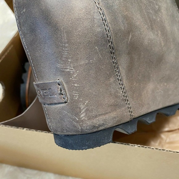 Sorel Conquest Wedge Boots Quarry / Black Size 10 - Picture 7 of 8